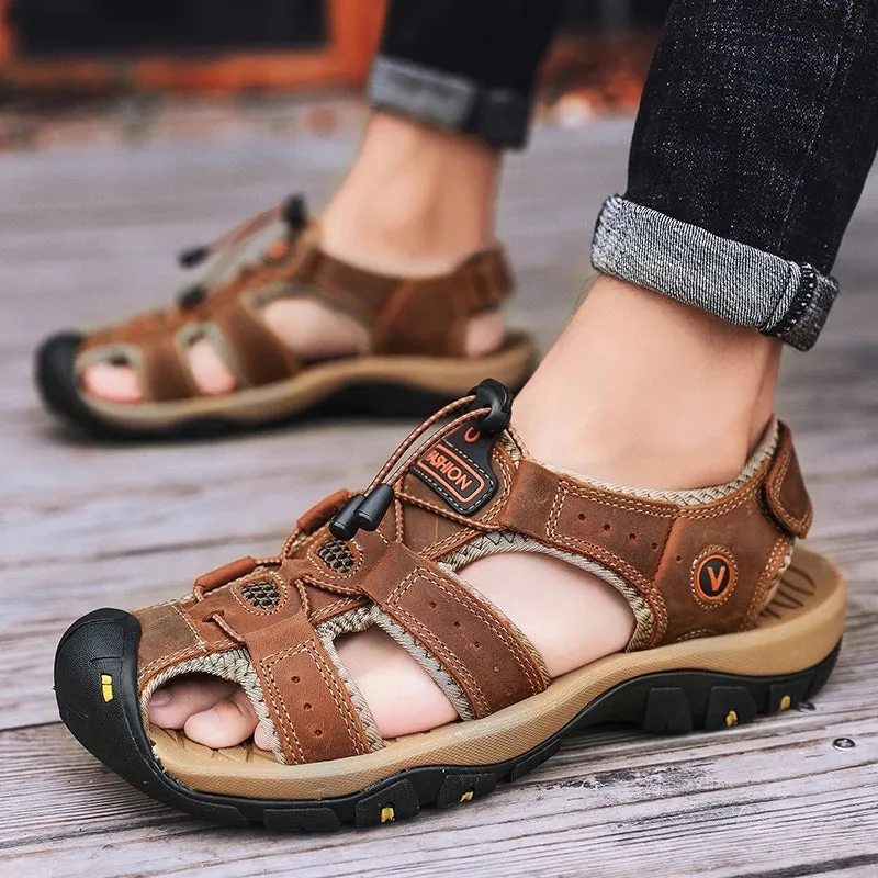 New Men Comfy Casual Flat Sole Beach Sandals