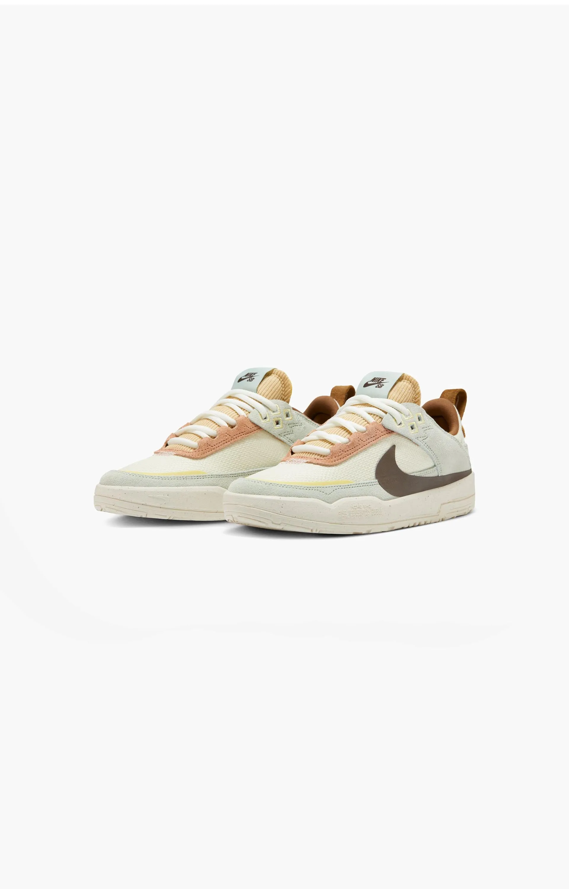 Nike SB Day One Youth Skate Shoe, Coconut Milk/Baroque Brown