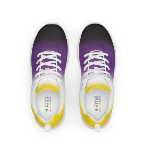 Nonbinary Enby Pride Men’s Athletic Shoes in Ombre