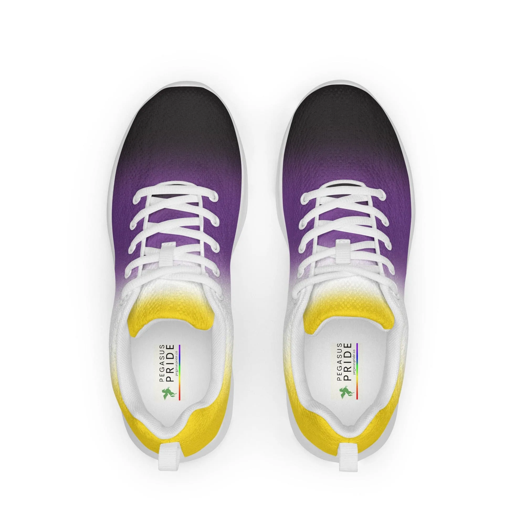 Nonbinary Enby Pride Women’s Athletic Shoes in Ombre