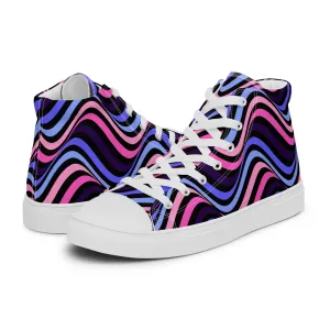 Omnisexual Pride Wavey Men’s High Top Canvas Athletic Shoes