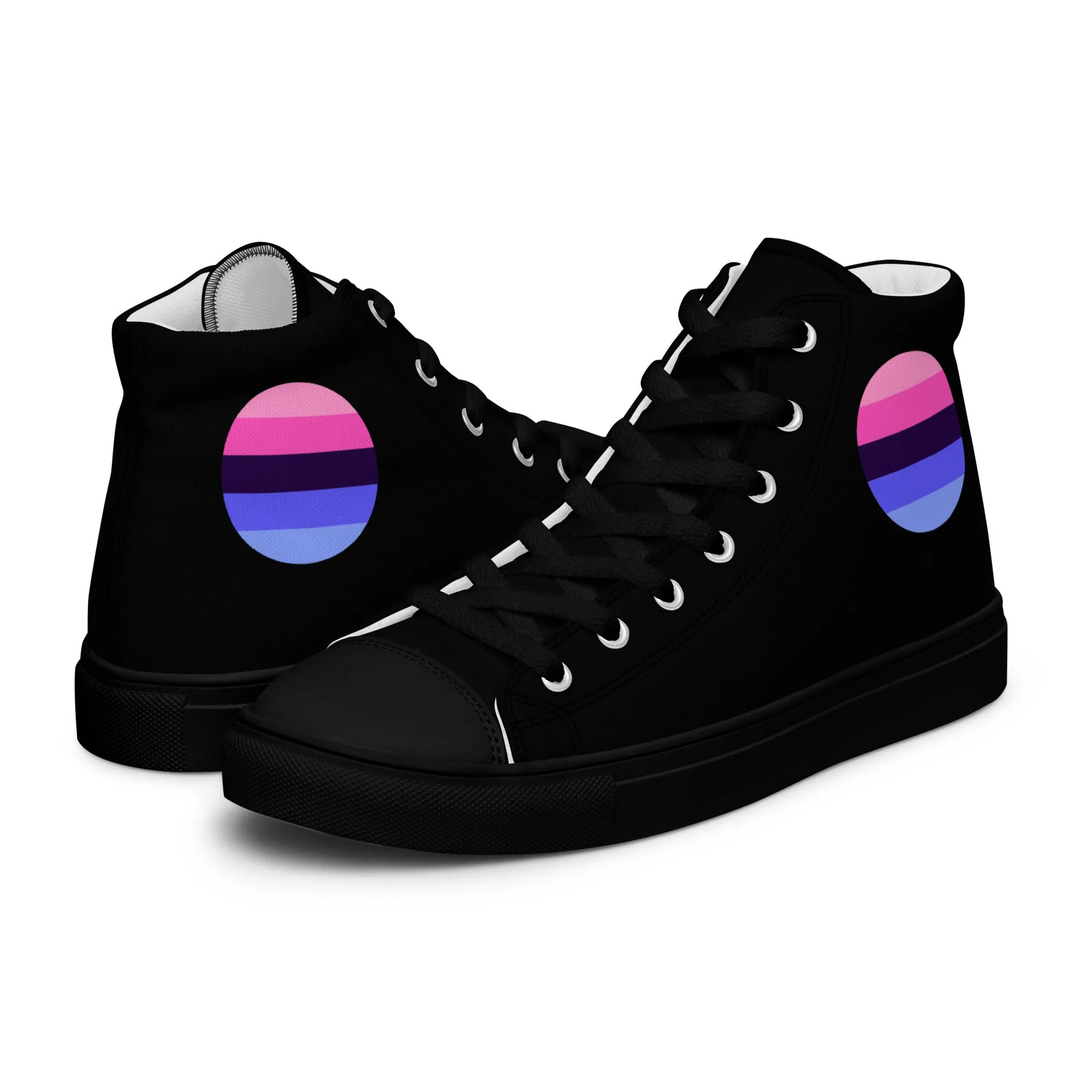 Omnisexual Pride Women’s High Top Canvas Athletic Shoes