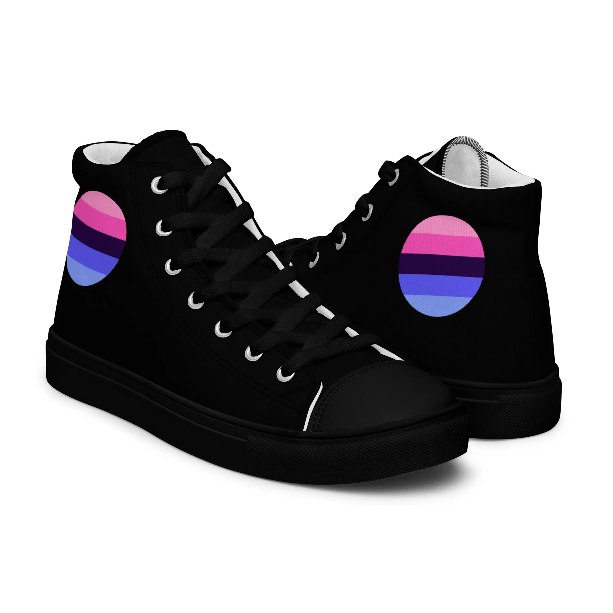 Omnisexual Pride Women’s High Top Canvas Athletic Shoes