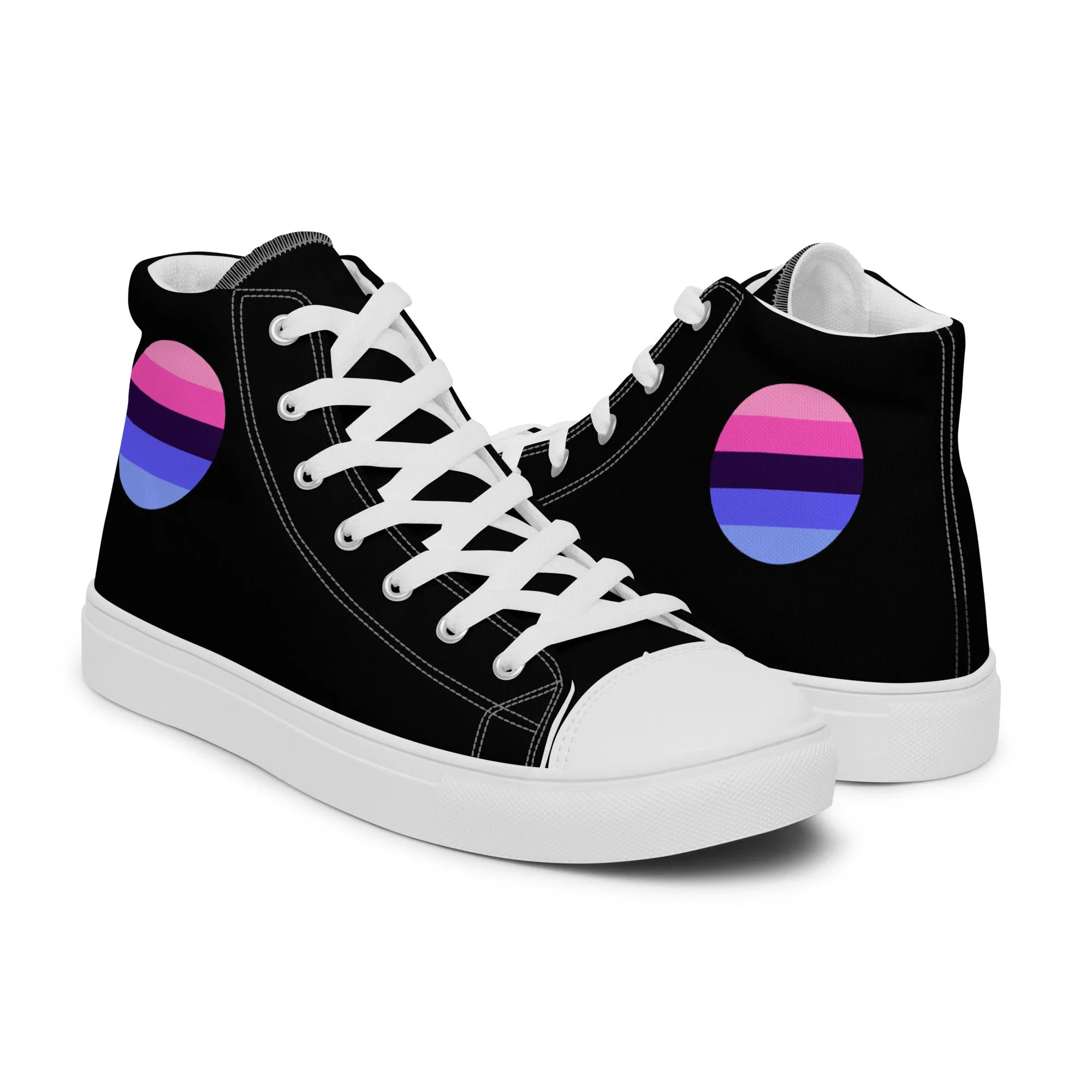 Omnisexual Pride Women’s High Top Canvas Athletic Shoes