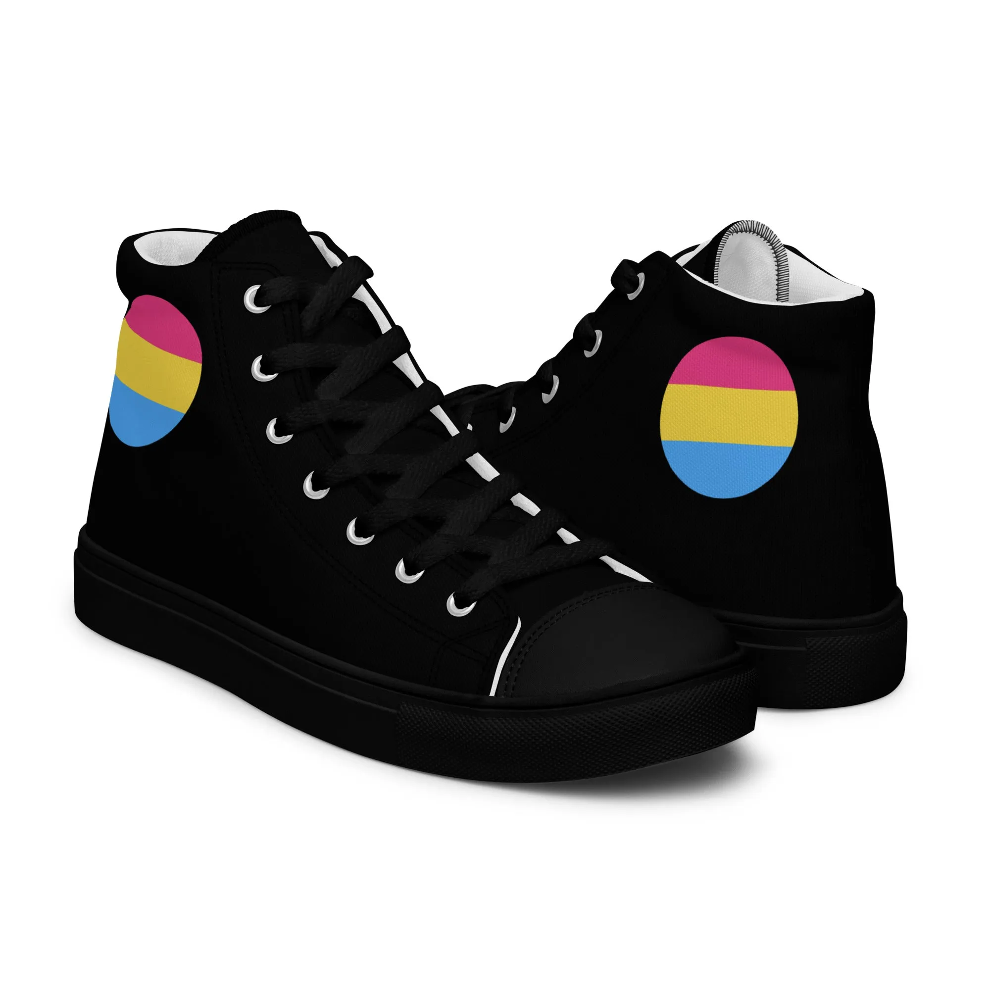 Pansexual Pan Pride Women’s High Top Canvas Athletic Shoes