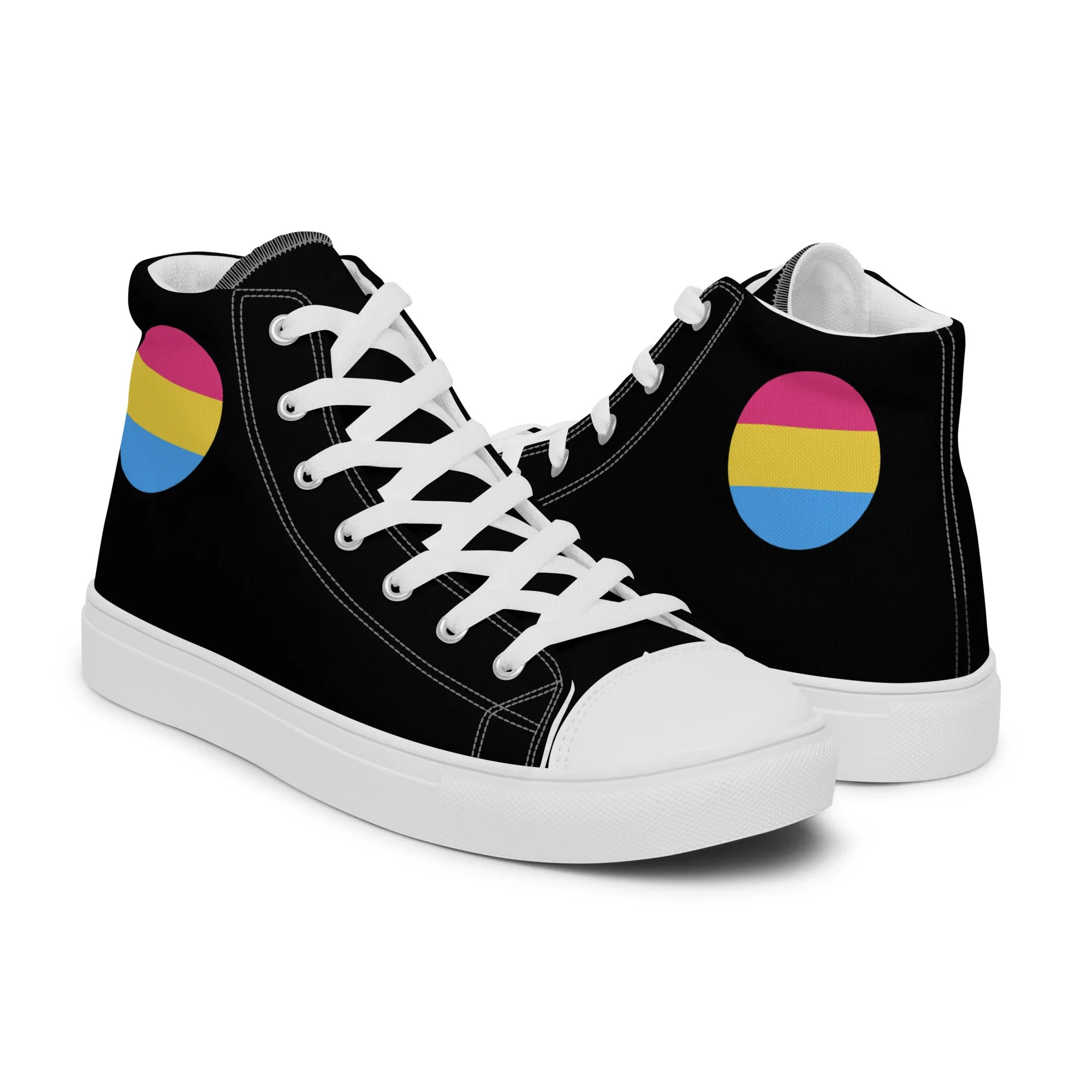 Pansexual Pan Pride Women’s High Top Canvas Athletic Shoes