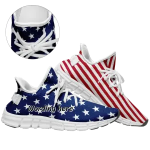 Personalized Sneaker Cheerleading shoes, Casual shoes for Independence Day July 4th, TWX05-C0602