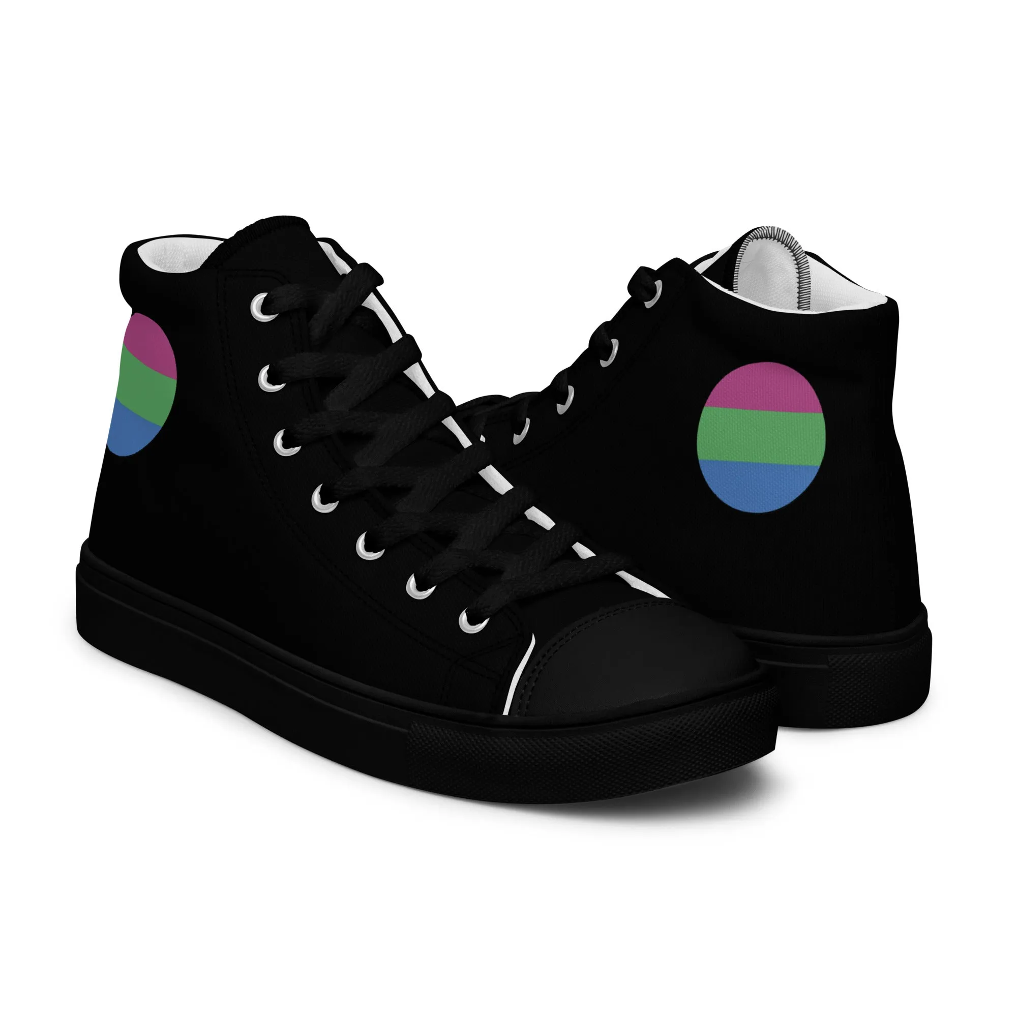 Polysexual Poly Pride Men’s High Top Canvas Athletic Shoes