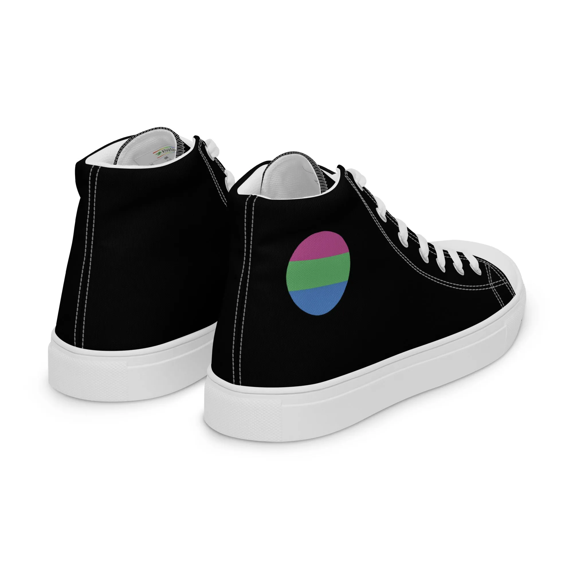 Polysexual Poly Pride Men’s High Top Canvas Athletic Shoes