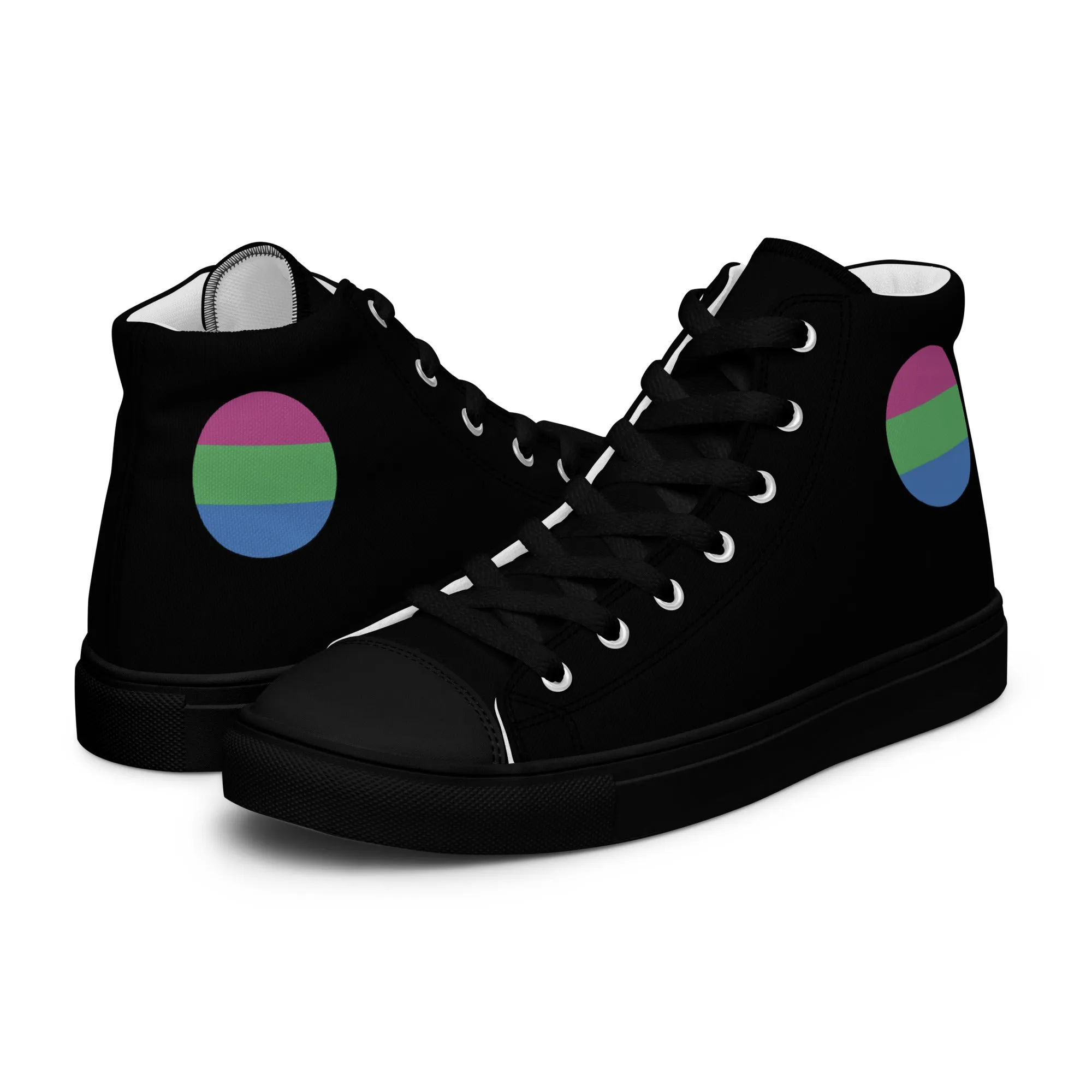 Polysexual Poly Pride Men’s High Top Canvas Athletic Shoes