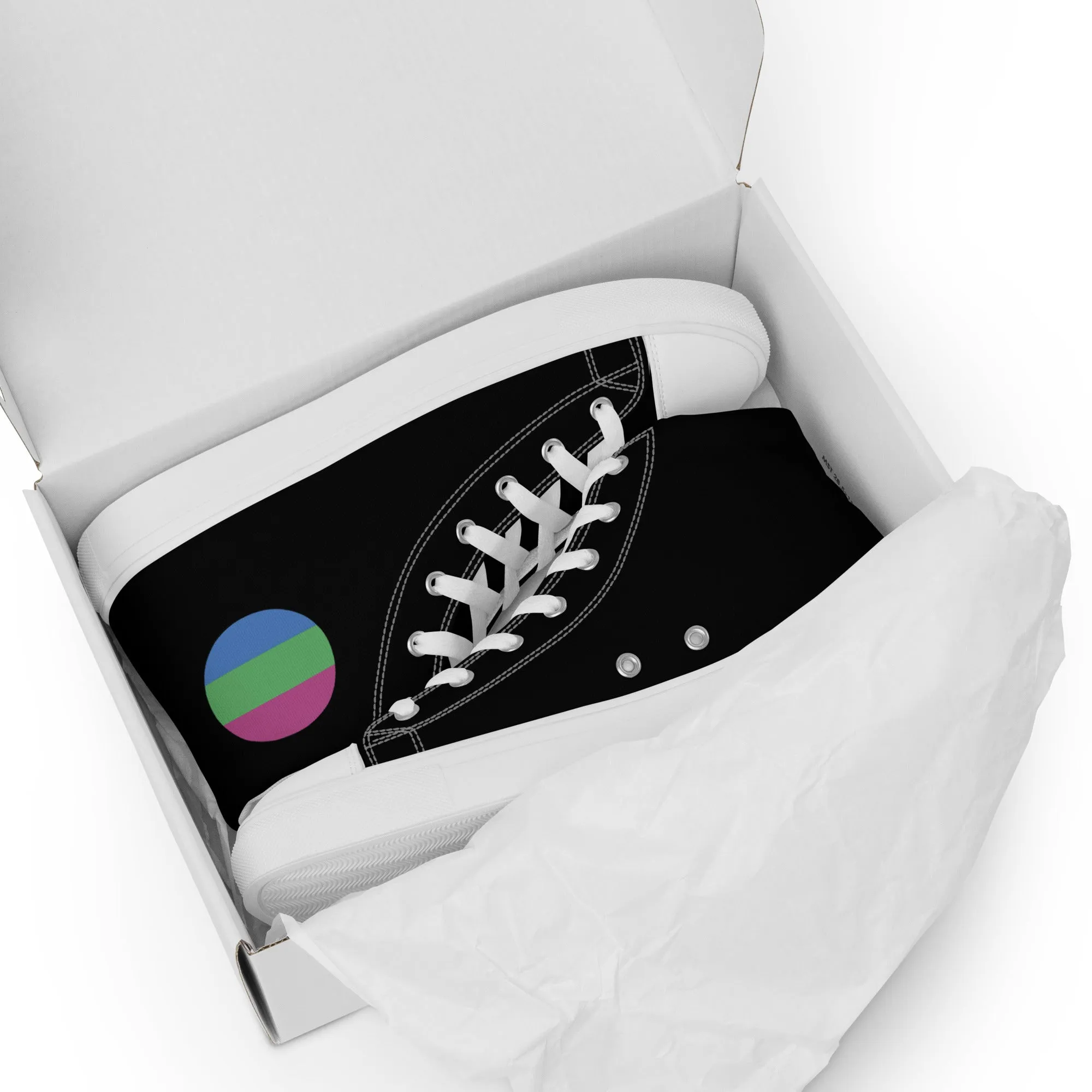 Polysexual Poly Pride Men’s High Top Canvas Athletic Shoes