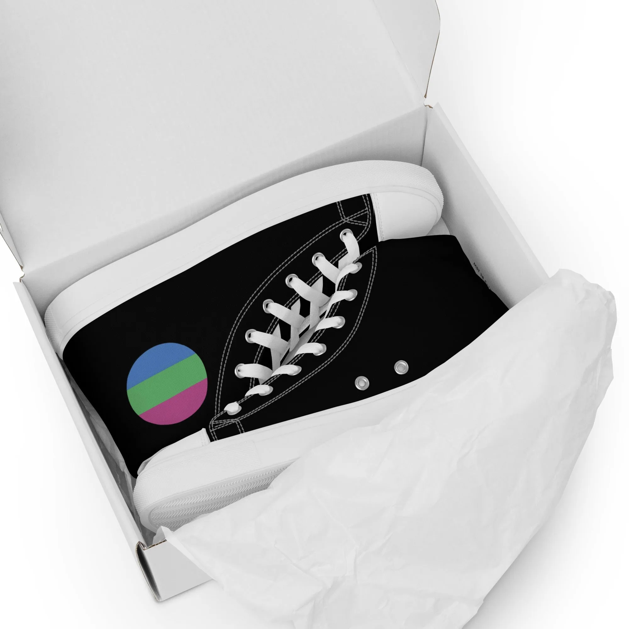 Polysexual Poly Pride Women’s High Top Canvas Athletic Shoes