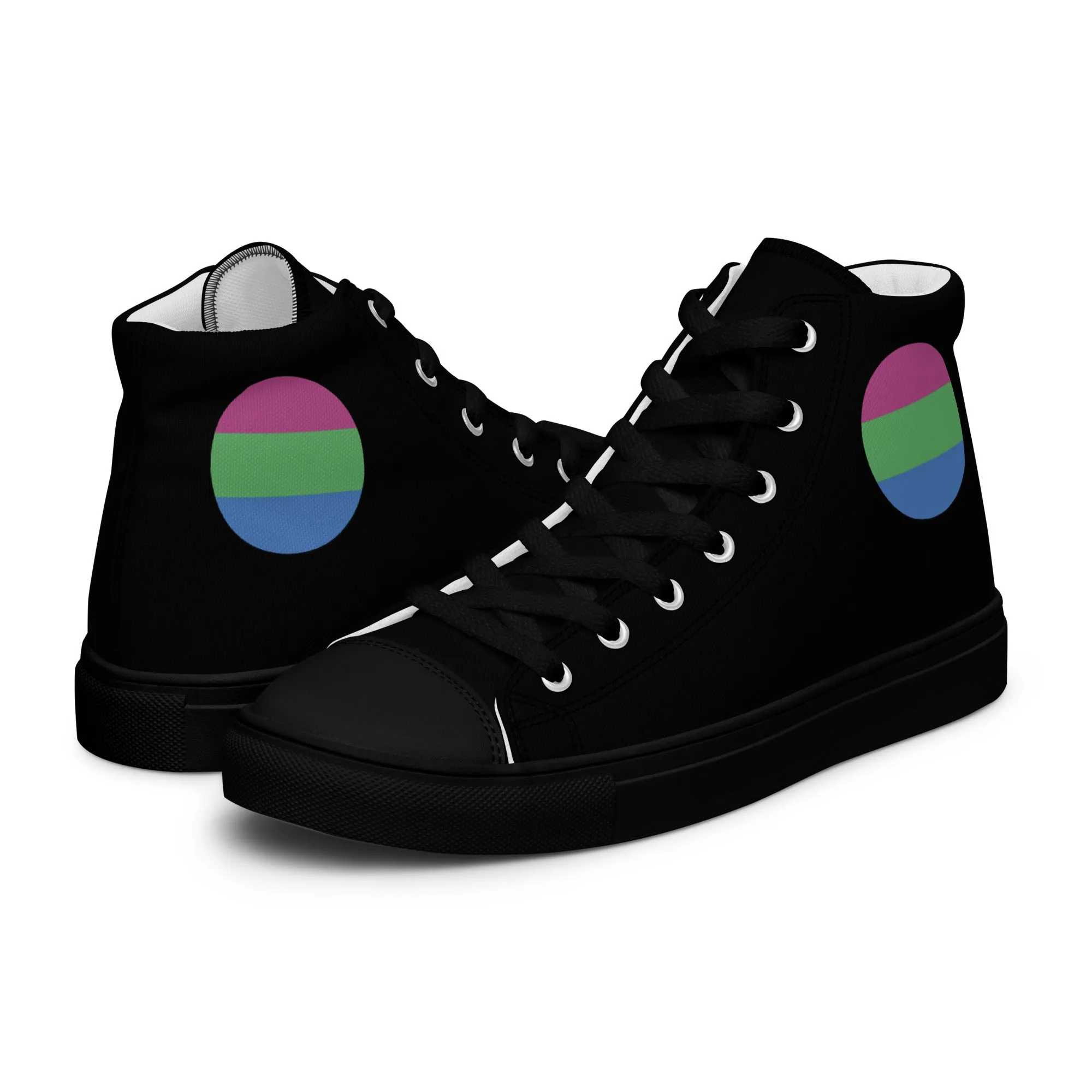 Polysexual Poly Pride Women’s High Top Canvas Athletic Shoes