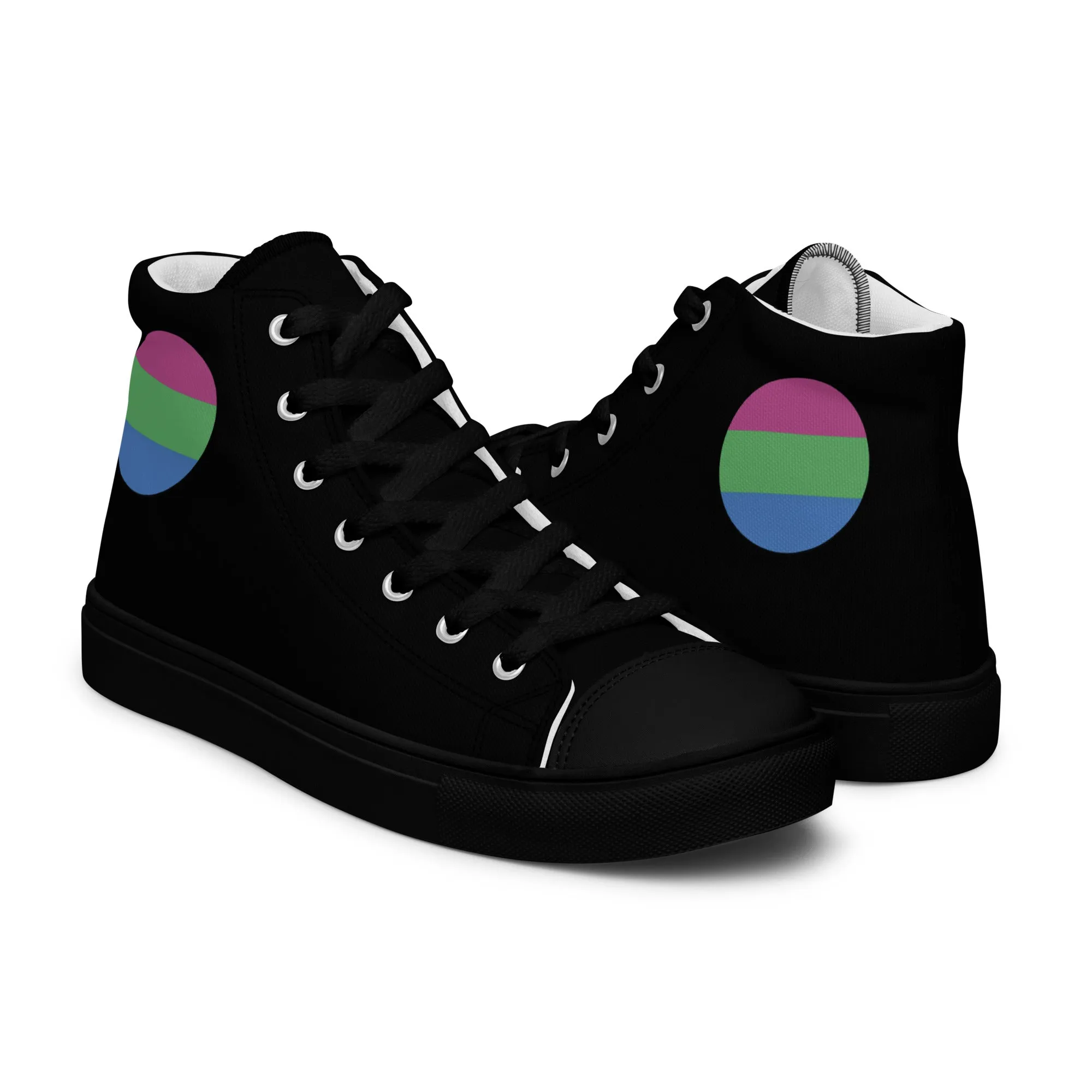 Polysexual Poly Pride Women’s High Top Canvas Athletic Shoes