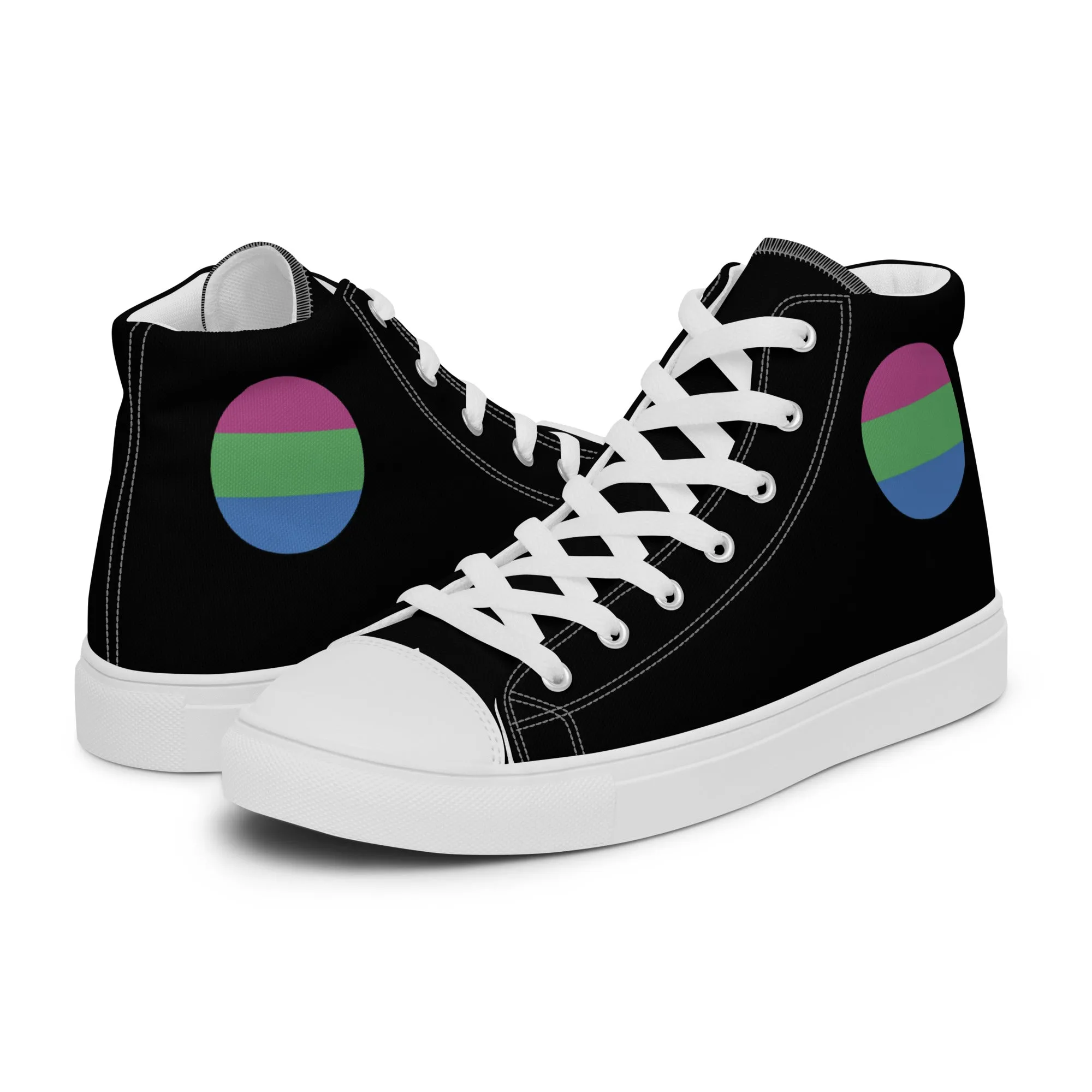 Polysexual Poly Pride Women’s High Top Canvas Athletic Shoes