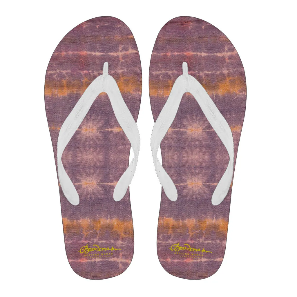 Purple Sunset Tie Dye Flip Flops