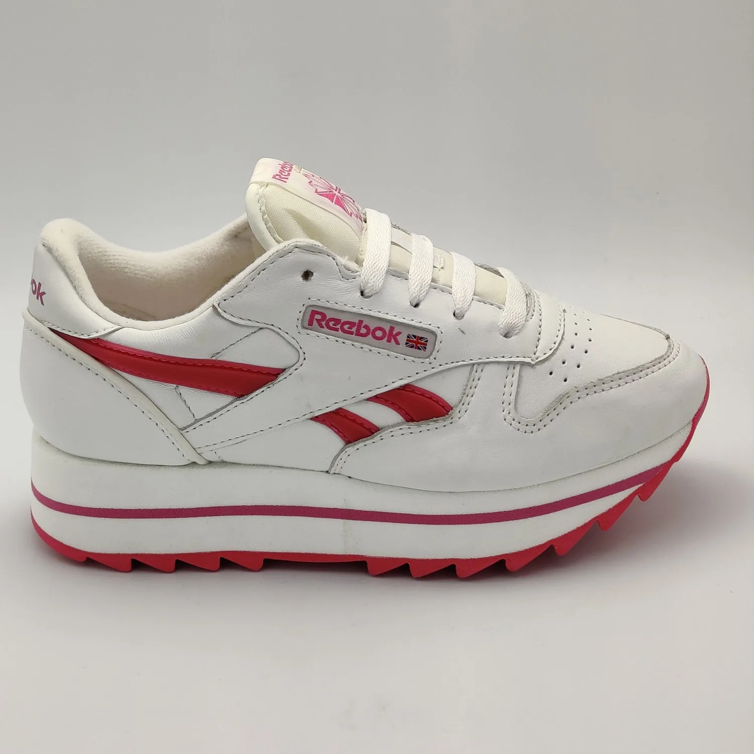 Reebok Womens Classic Leather Tuity Fruit Retro Trainers - White - UK 3.5