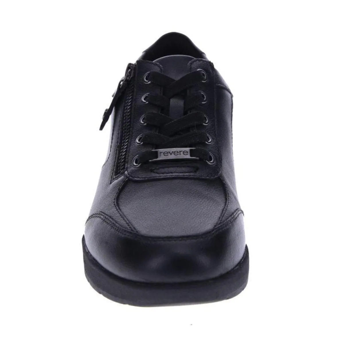 Revere Boston Women's Adjustable Lace-up Sneaker In Black