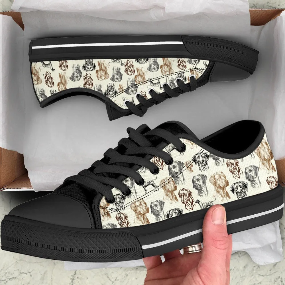 Rhodesian Ridgeback Low Top Shoes - Low Top Sneaker, Dog Printed Shoes, Canvas Shoes For Men, Women