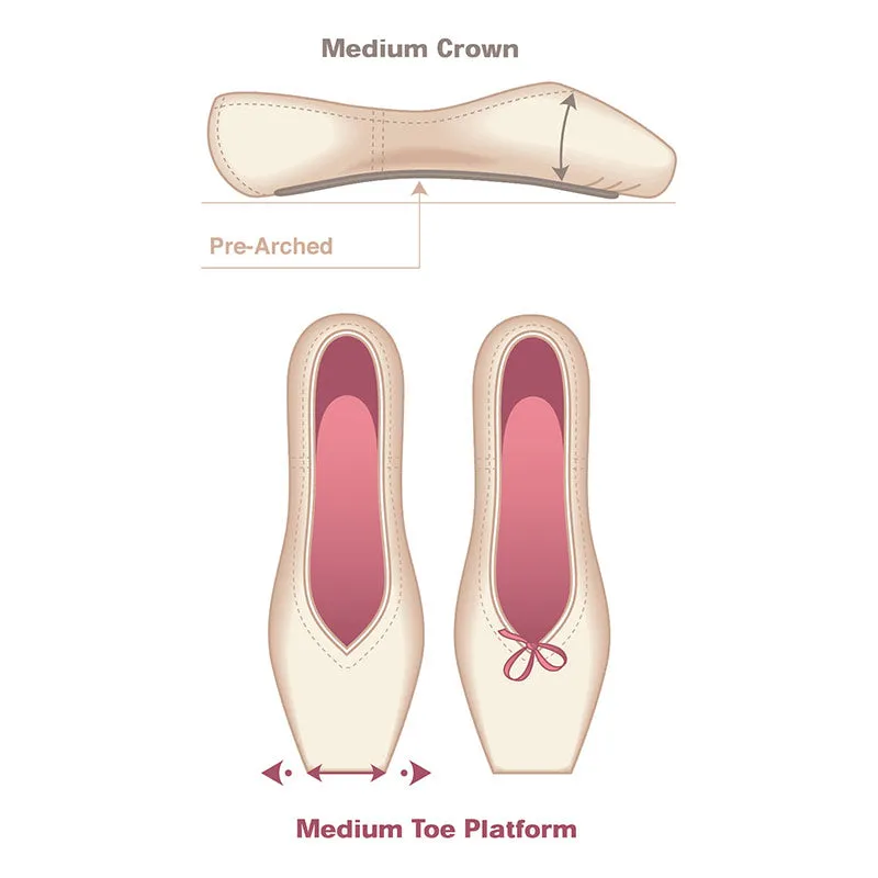 Russian Pointe Entrada Pro Pointe Shoes - U-Cut