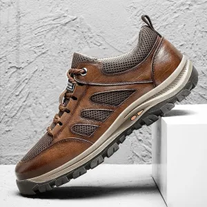 Spring and summer men's cowhide casual leather shoes