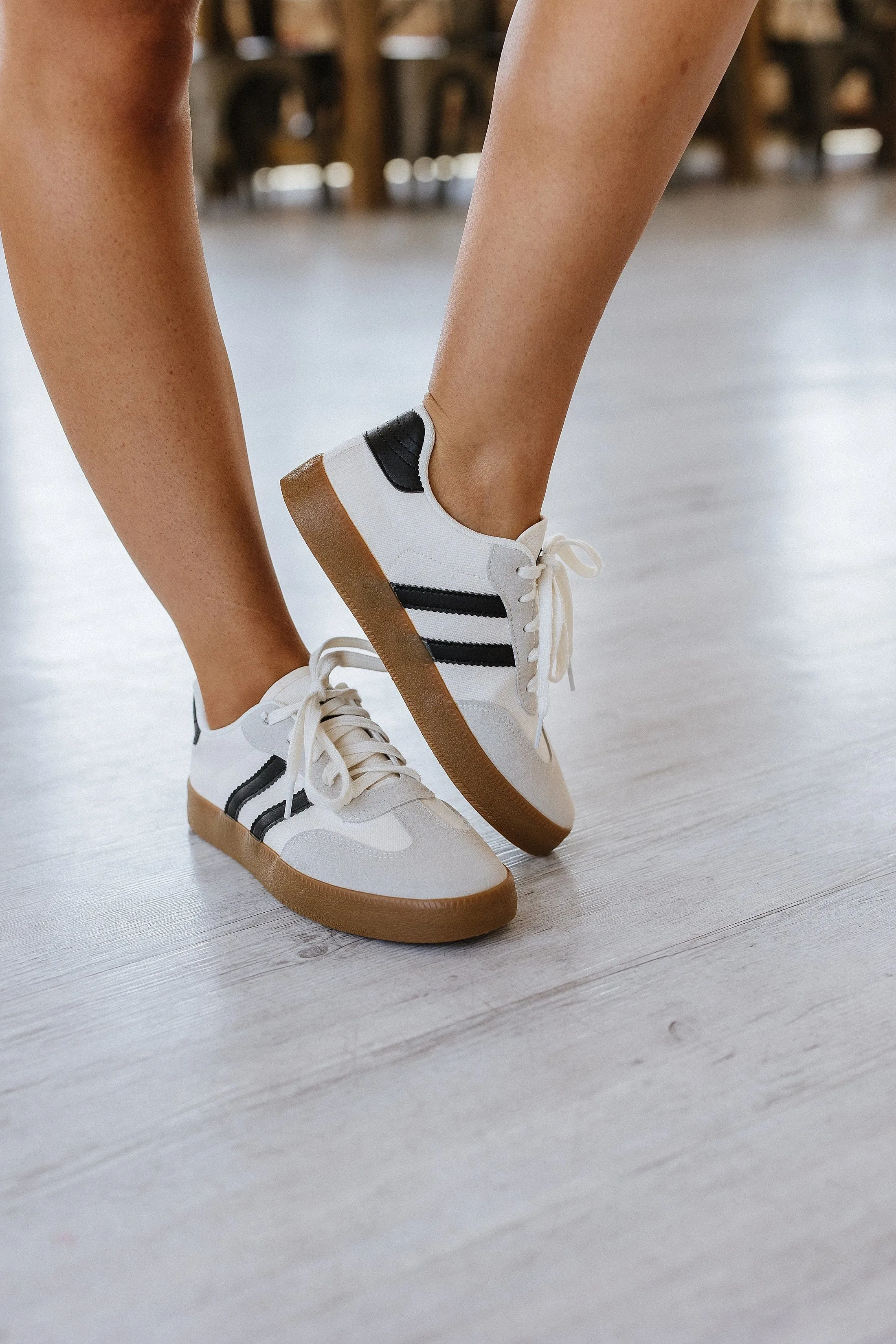 Striped Lace Up Flat Sneakers | PRE ORDER