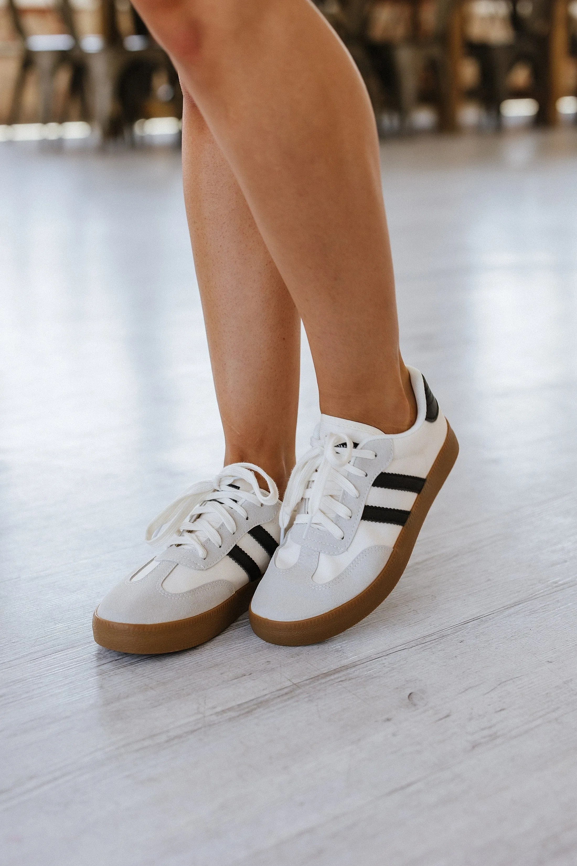 Striped Lace Up Flat Sneakers | PRE ORDER