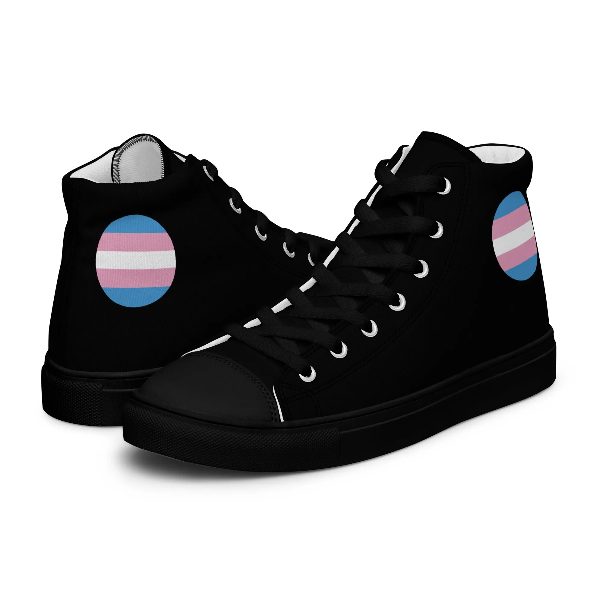 Transgender Trans Pride Men’s High Top Canvas Athletic Shoes