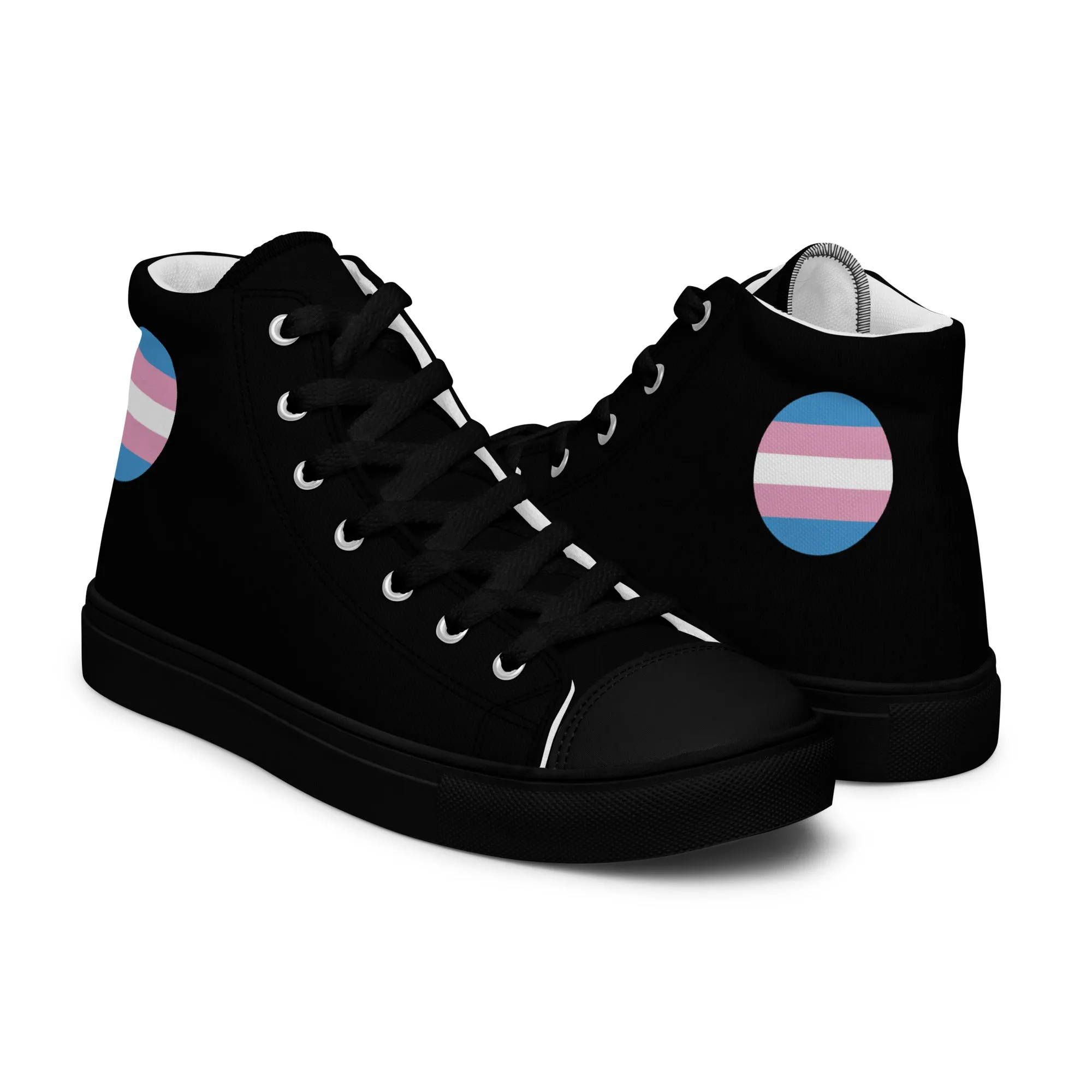 Transgender Trans Pride Men’s High Top Canvas Athletic Shoes