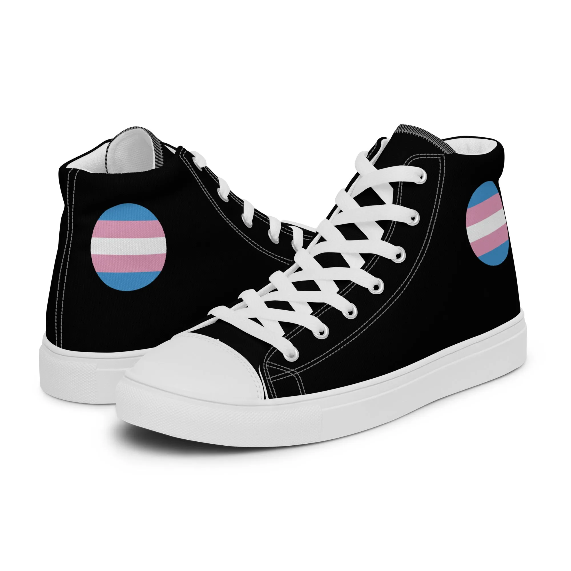 Transgender Trans Pride Men’s High Top Canvas Athletic Shoes