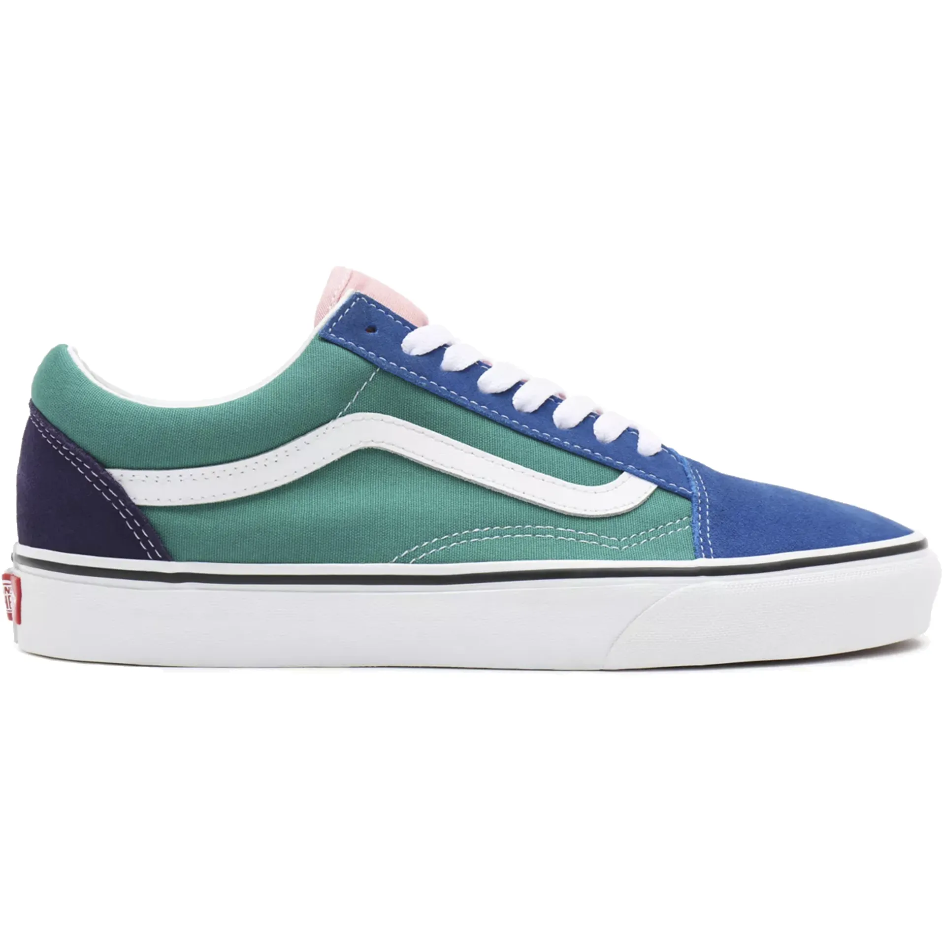 Vans Unisex Retro Court Old Skool Shoes - Blue / Green